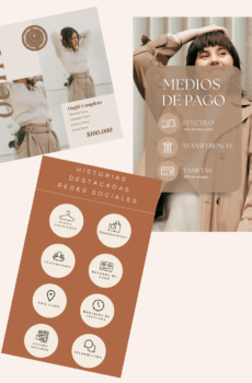 Plantillas identidad instagram temática de moda